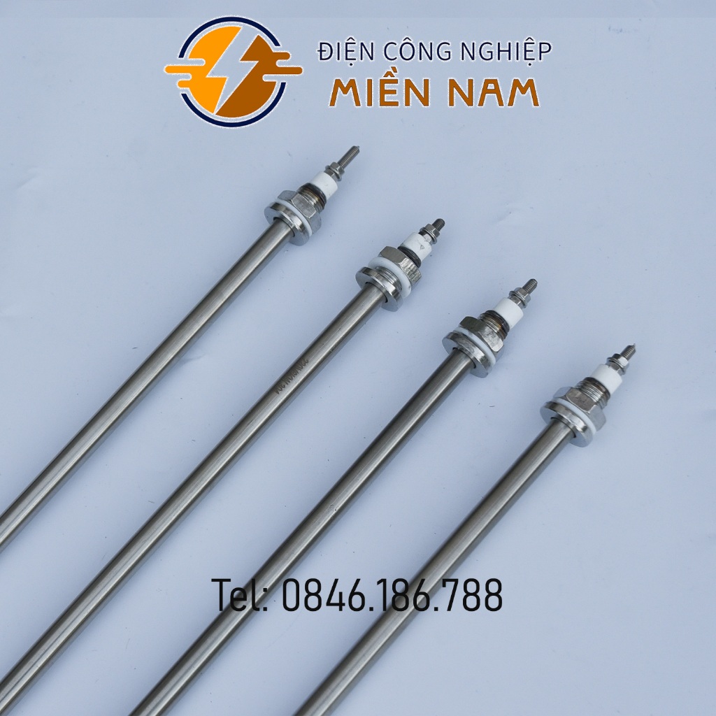 Thanh nhiệt đun nước chữ U đơn chiều dài 65cm, công suât 4Kw 5Kw,6kw, điện áp 220V 380V chất liệu Inox 304