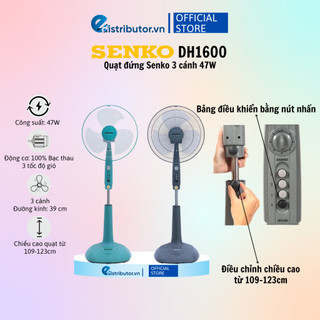 Quạt đứng hẹn giờ SENKO DH1600 - Màu ngẫu nhiên - Hàng chính hãng
