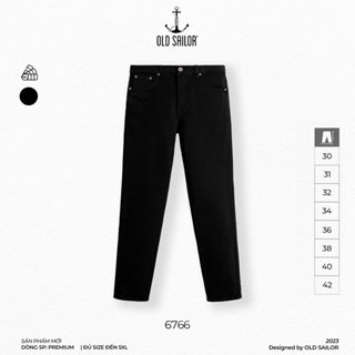 Quần jeans nam form skinny Old Sailor - 6766 - đen - Big size upto 42