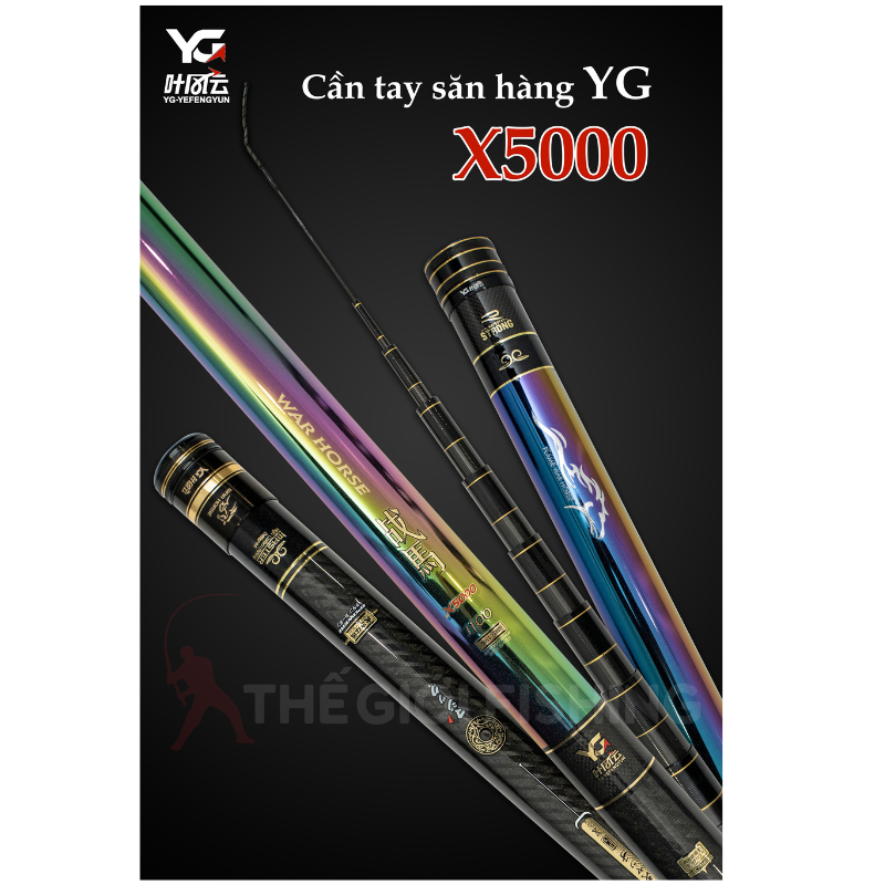 cần câu tay , cần câu đài săn hàng YG X5000 CHÍNH HÃNG , Tặng kèm ngọn phụ,  bảo hành trọn đời