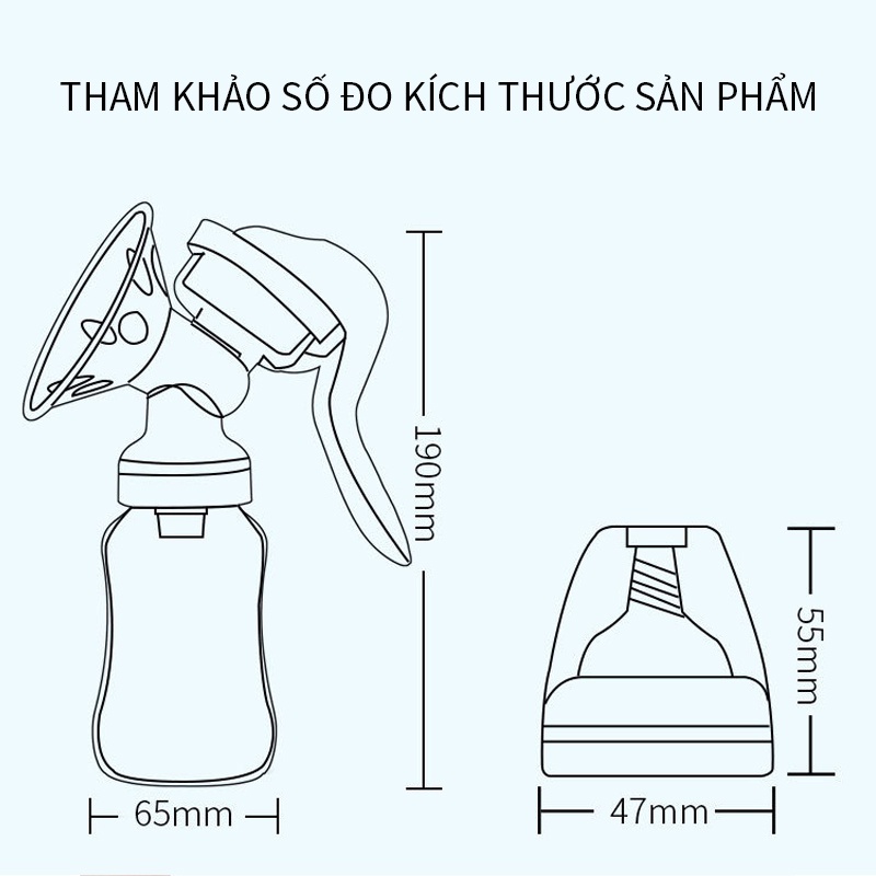 Tushie Treats Máy hút sữa cầm tay,máy hút sữa không dây,bình vắt sữa cho bé Kích Sữa Về Nhanh, Lực Hút Mạnh,Có thể tháo