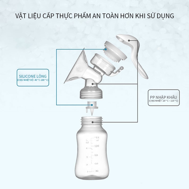 Tushie Treats Máy hút sữa cầm tay,máy hút sữa không dây,bình vắt sữa cho bé Kích Sữa Về Nhanh, Lực Hút Mạnh,Có thể tháo