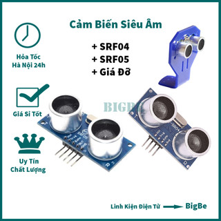 Module cảm biến siêu âm srf04 srf05, giá đỡ cảm biến siêu âm sr04 sr05
