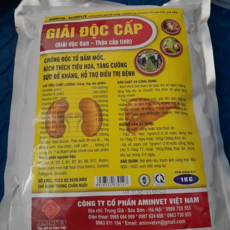 ( Thú Y )Giải Độc Gan Thận 1kg cho gà, lợn, trâu...