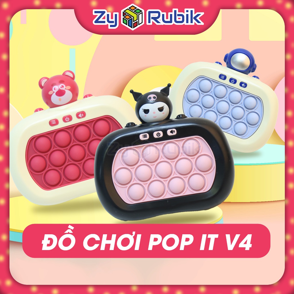 Đồ Chơi Pop It Điện Tử Thế Hệ Mới V4 2023- Đồ Chơi Bấm Nút Có Đèn Nhạc Luyện Tay Mắt Phù Hợp Mọi Lứa Tuổi- Zyo Rubik