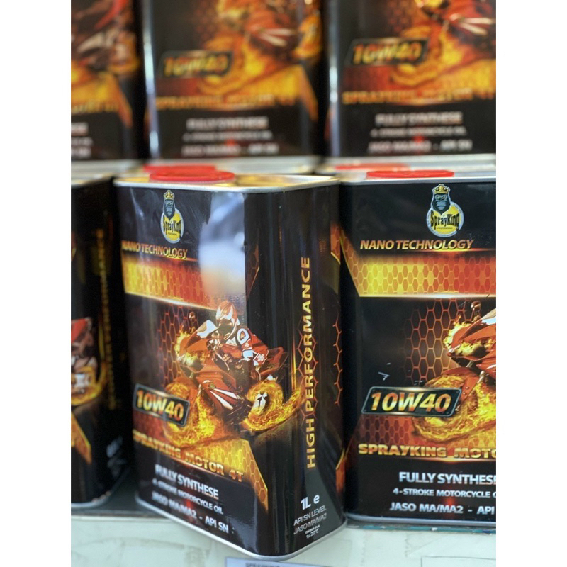 ( 1L) Nhớt Sprayking Moto 10w40 FULL TỔNG HỢP DÀNH CHO XE MÁY