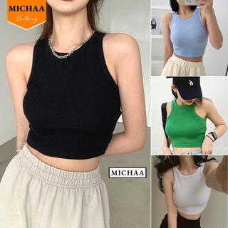 Áo ba lỗ ngược nữ croptop sát nách không tay ôm body mặc đẹp, áo lỗ balo basic ulzzang michaa cr1