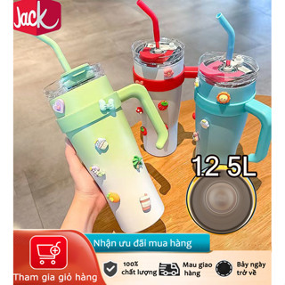 Jack 2024 công suất lớn 1250ML thép không gỉ cách nhiệt cốc - Gửi dễ thương Stickers