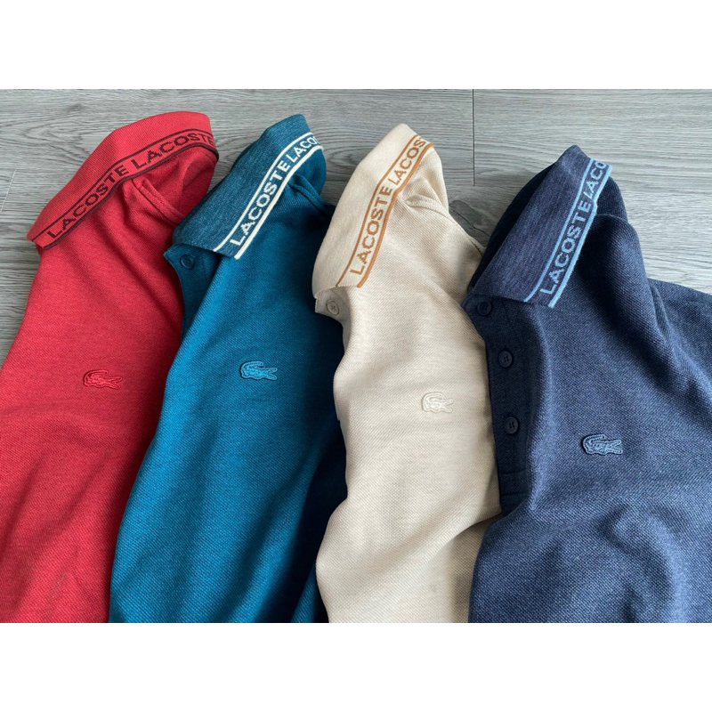 Áo Polo trơn phối viền cổ Lacoste
