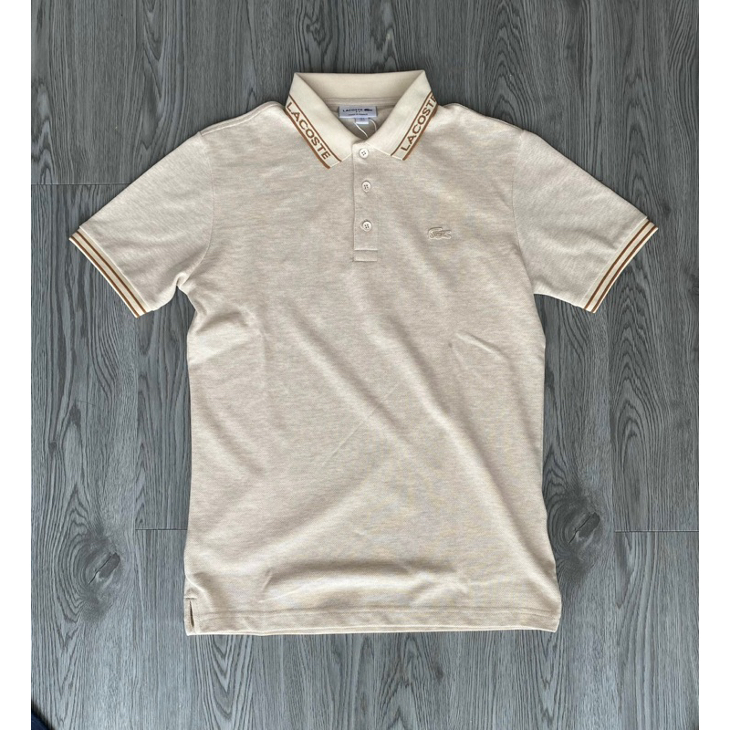 Áo Polo trơn phối viền cổ Lacoste