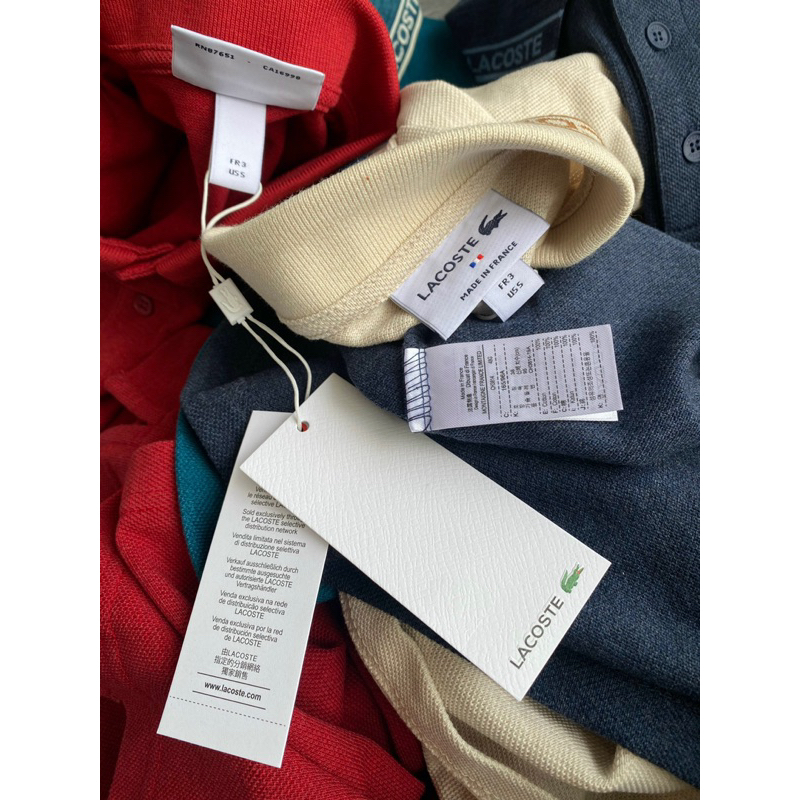 Áo Polo trơn phối viền cổ Lacoste