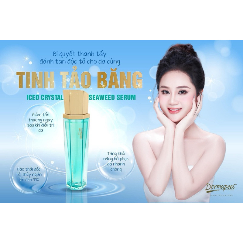 Dermapeel TINH TẢO BĂNG - ICED CRYSTAL SEAWEED SERUM - GIẢM TÌNH TRẠNG DA SƯNG ĐỎ NHANH CHÓNG - PHỤC HỒI DA HƯ TỔN 100ml