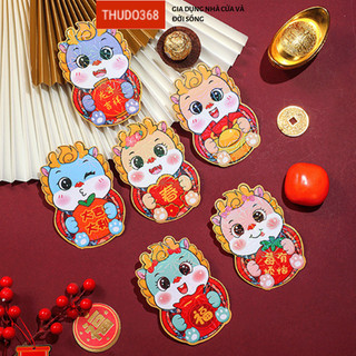 Bao lì xì chibi lì xì mèo tết có túi kính mẫu hottrend