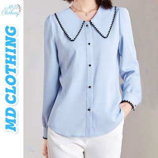 Áo sơ mi thêu tay dài Lụa Mango siêu mịn mát