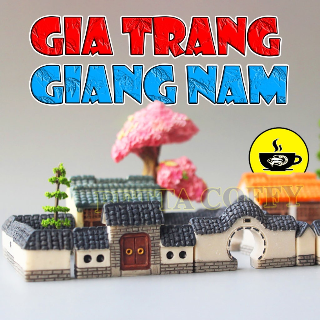 Mô hình cổng nhà Giang Nam, tường rào, cổng vòm kiểu cổ trang trí tiểu cảnh, bonsai, DIY, bể cá cảnh