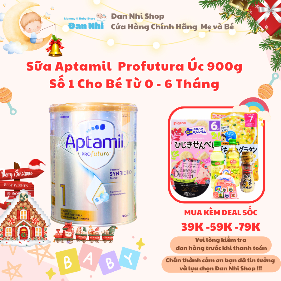 Sữa Aptamil Profutura Úc 900gr Mẫu Mới Logo Chìm Số 1,2,3
