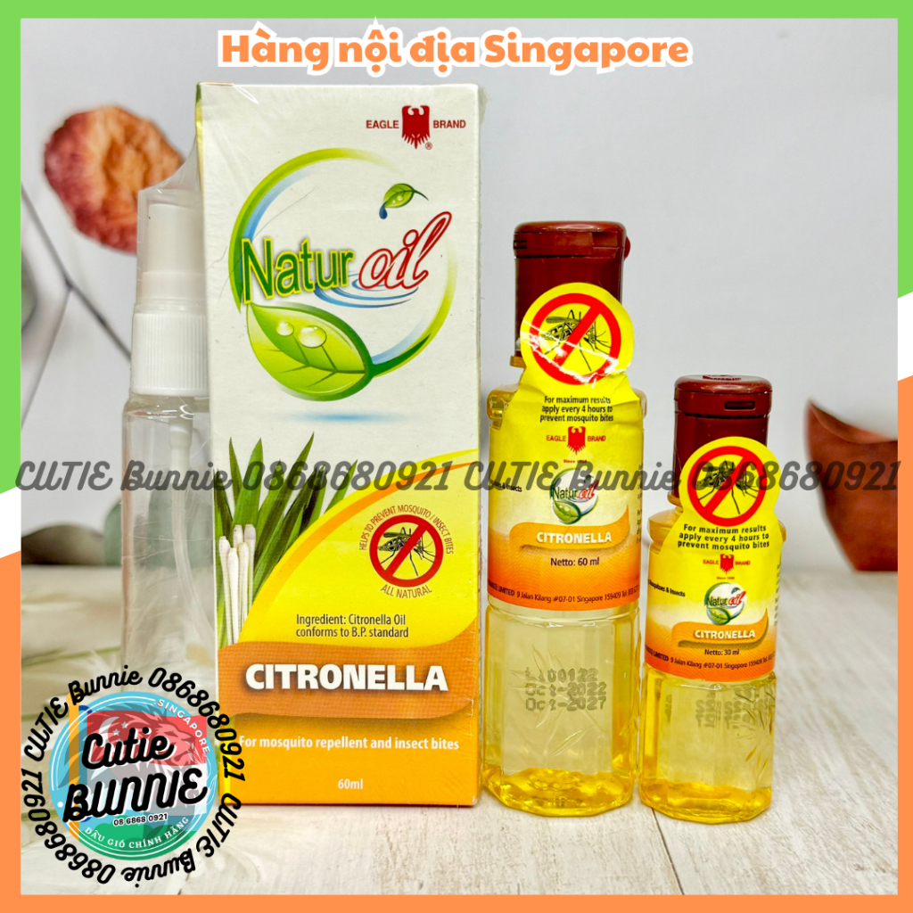 Tinh dầu Sả nguyên chất Eagle Brand Tặng kèm chai xịt