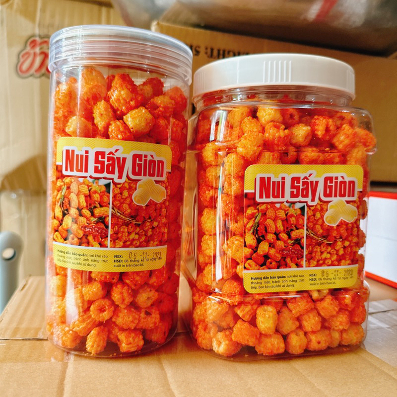 Nui Sen Sấy Bơ Cay lon pet 300G ►FREESHIP◄ Nui chiên thơm ngon - ngon tuyệt vời │ Gia Lai market