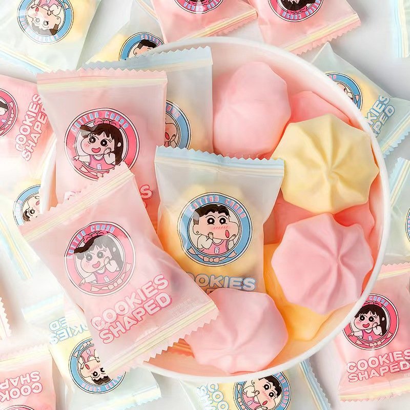 [ Hàng mới về ] Combo 1000g Kẹo bông sữa marshmallow nhân dâu longke mềm ngon hình dáng siêu Kute ăn