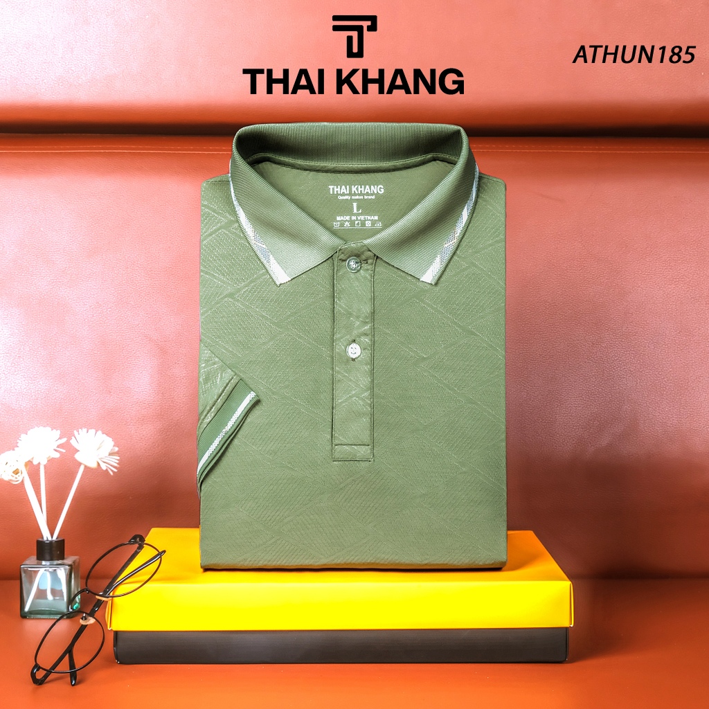 Áo thun nam trung niên cao cấp THÁI KHANG vải thun lạnh mặc mát thoải mái AVA18