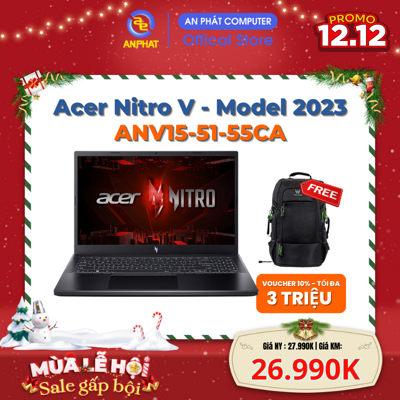 Laptop Gaming Acer Nitro V ANV15-51-55CA (Core i5-13420H & RTX 4050)