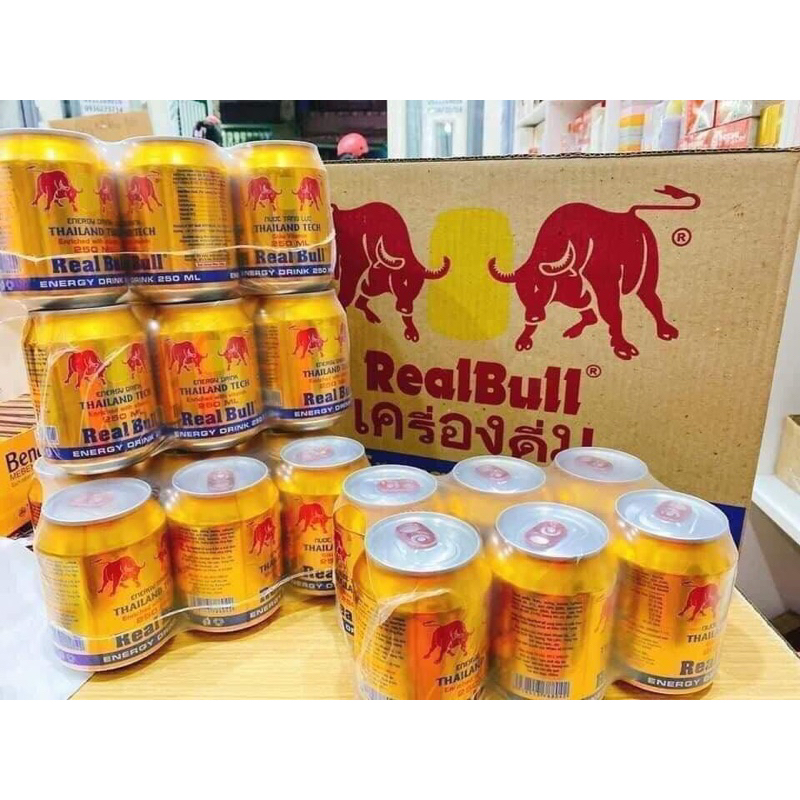 Nước tăng lực Bò Húc Realbull Việt Nam thùng 24 lon x 250ml