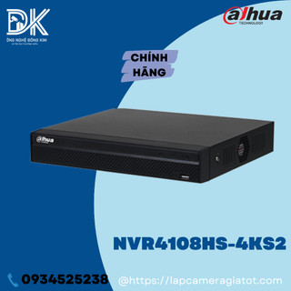 Đầu ghi hình ip dahua 8 kênh dhi-nvr4108hs-4ks2/l , nvr4108hs-4ks3 hỗ trợ camera 8mp