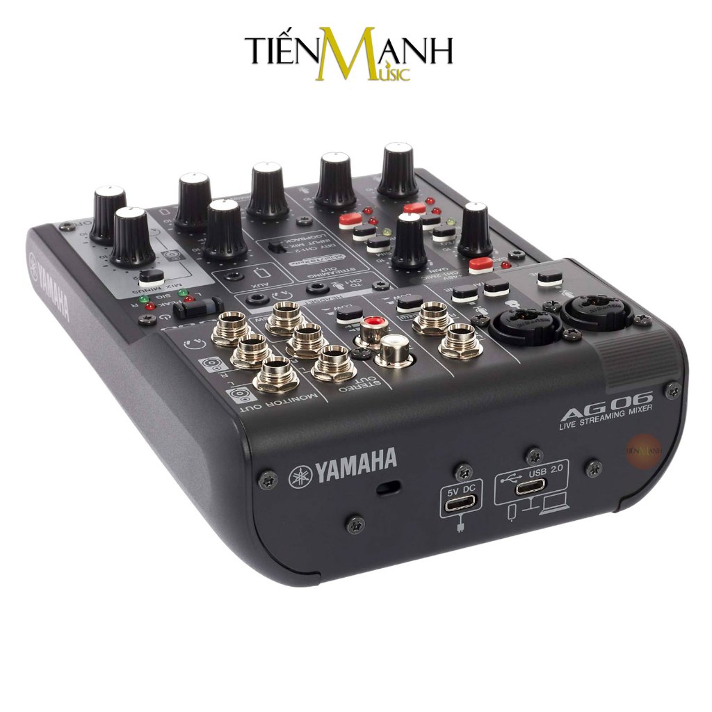 Yamaha AG06 MKII Soundcard Kiêm Bàn Trộn Mixer Audio Interface Stereo Mixing AG6 MK2 Phòng Thu Studio Mix