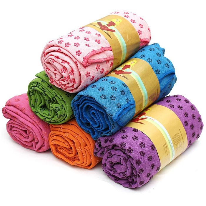 Khăn Trải Thảm Tập Yoga Chống Trượt Thấm Mồ Hôi Kèm Túi Đựng Cao Cấp