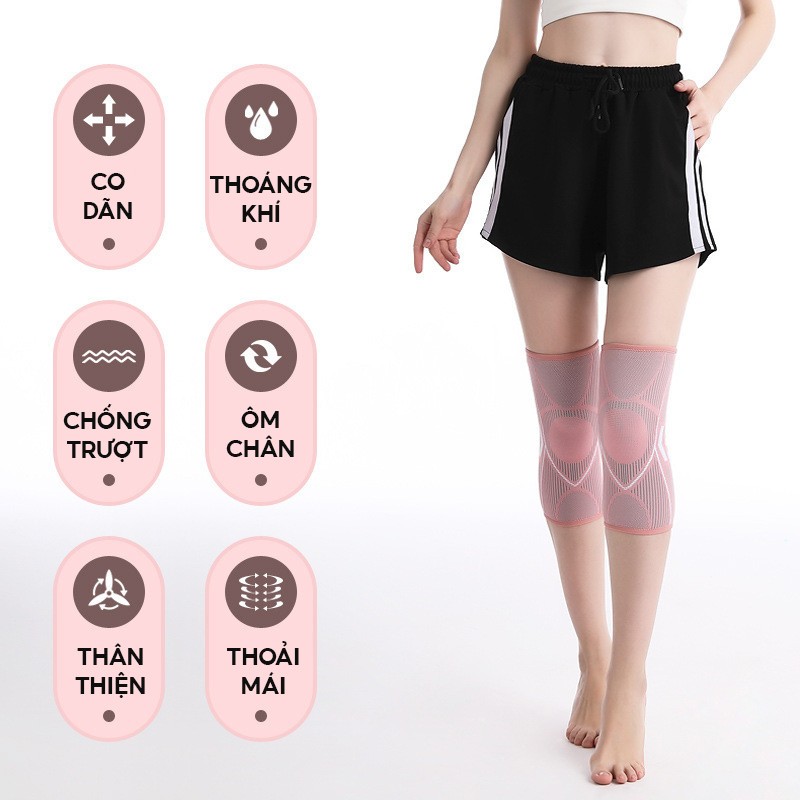 Băng Bảo Vệ Đầu Gối Co Giãn Thoáng Khí Tập Thể Thao Hàng Chính Hãng AOLIKES AL7728