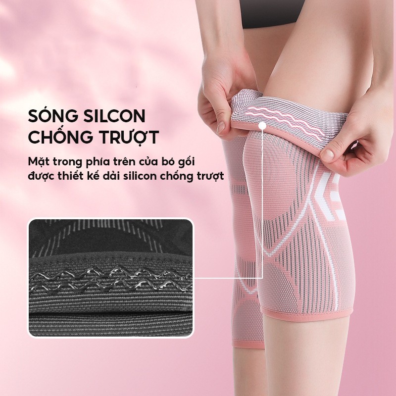 Băng Bảo Vệ Đầu Gối Co Giãn Thoáng Khí Tập Thể Thao Hàng Chính Hãng AOLIKES AL7728