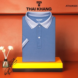 Áo thun nam trung niên ngắn tay THÁI KHANG vải thun lạnh cao cấp mặc mát thoải mái AVA50