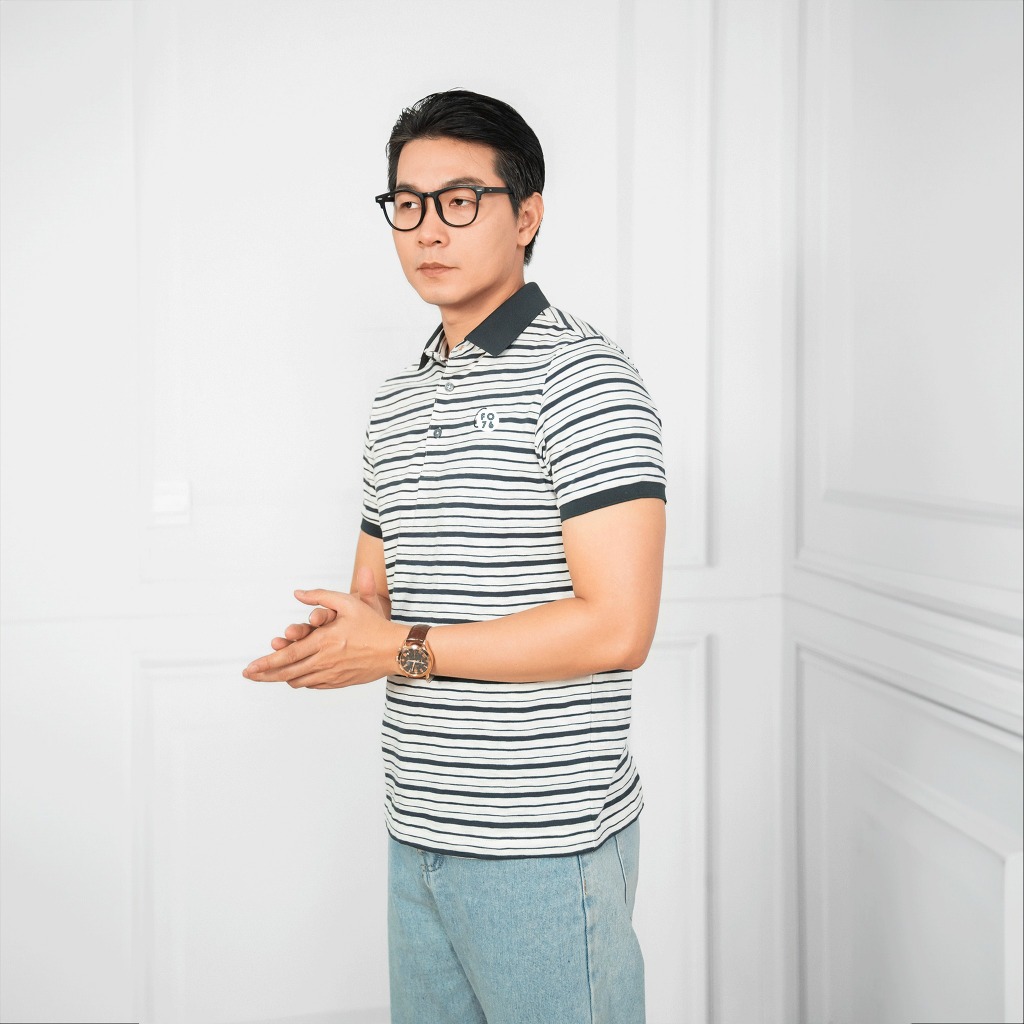 Áo Polo Nam 100% Cotton Co Dãn Thoáng Mát Thấm Hút Mồ Hôi Chuẩn Phom Xuất Xịn