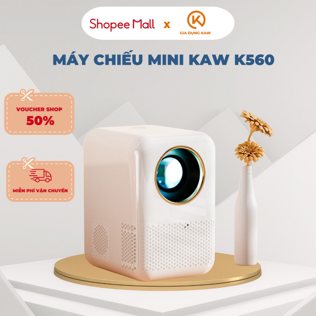 Máy Chiếu Mini KAW K560 Chính Hãng- Kết nối wifi, blutooth, HDMI công nghệ mới, Bản giới hạn- Bảo hành 12Th