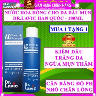 Nước cân bằng da hàn quốc chính hãng Dr.lavic nước hoa hồng se khít lỗ chân lông không cồn trắng da cho da dầu mụn 180ml