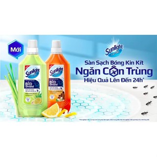 Nước Lau Sàn Sunlight Ngăn Côn Trùng Chanh Sả & Cam Quế - Chai 900g