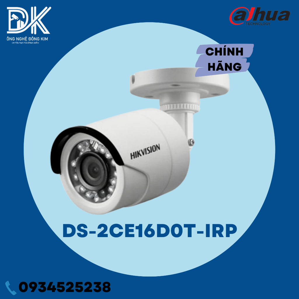 Camera HD-TVI hồng ngoại 2.0 Megapixel HIKVISION DS-2CE16D0T-IRP