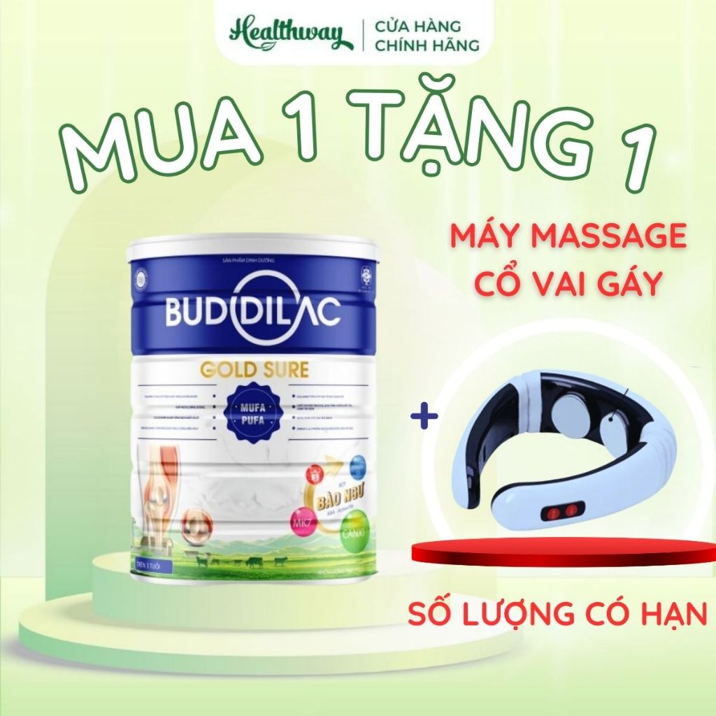 Sữa bột Buddilac Gold Sure cho người lớn cung cấp dinh dưỡng, cơ thể khỏe mạnh, phòng ngừa loãng xương khớp.