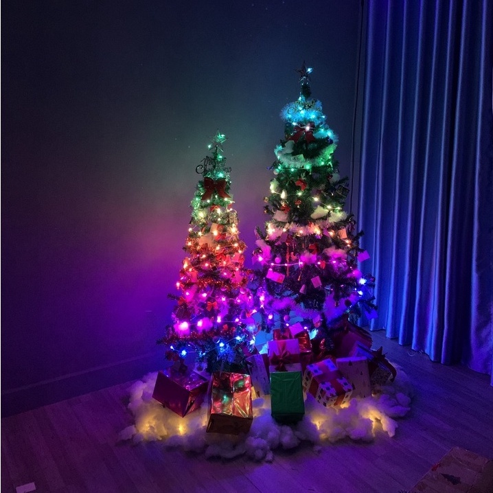 Dây đèn led RGB dài 10m 16 triệu màu, điều khiển bằng app điện thoại, nháy theo nhạc, Đèn led trang trí decor phòng