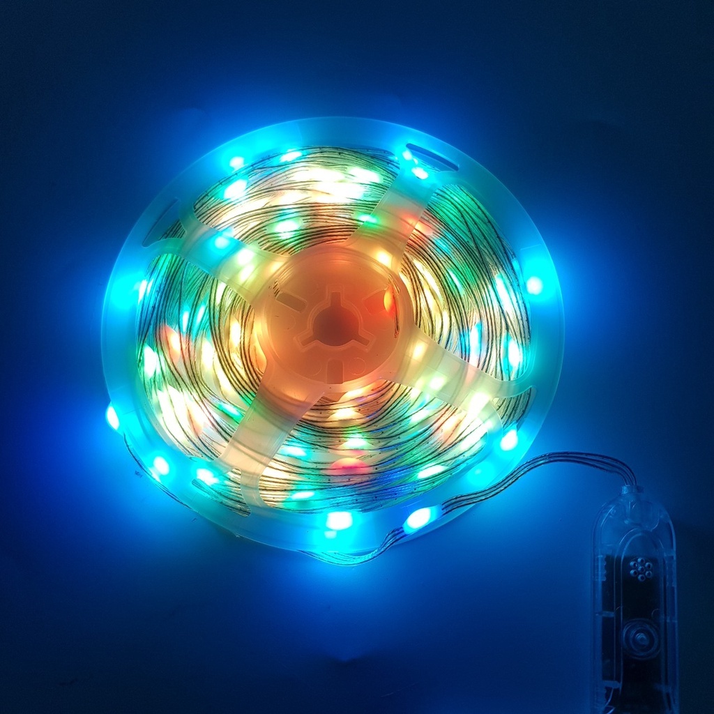 Dây đèn led RGB dài 10m 16 triệu màu, điều khiển bằng app điện thoại, nháy theo nhạc, Đèn led trang trí decor phòng