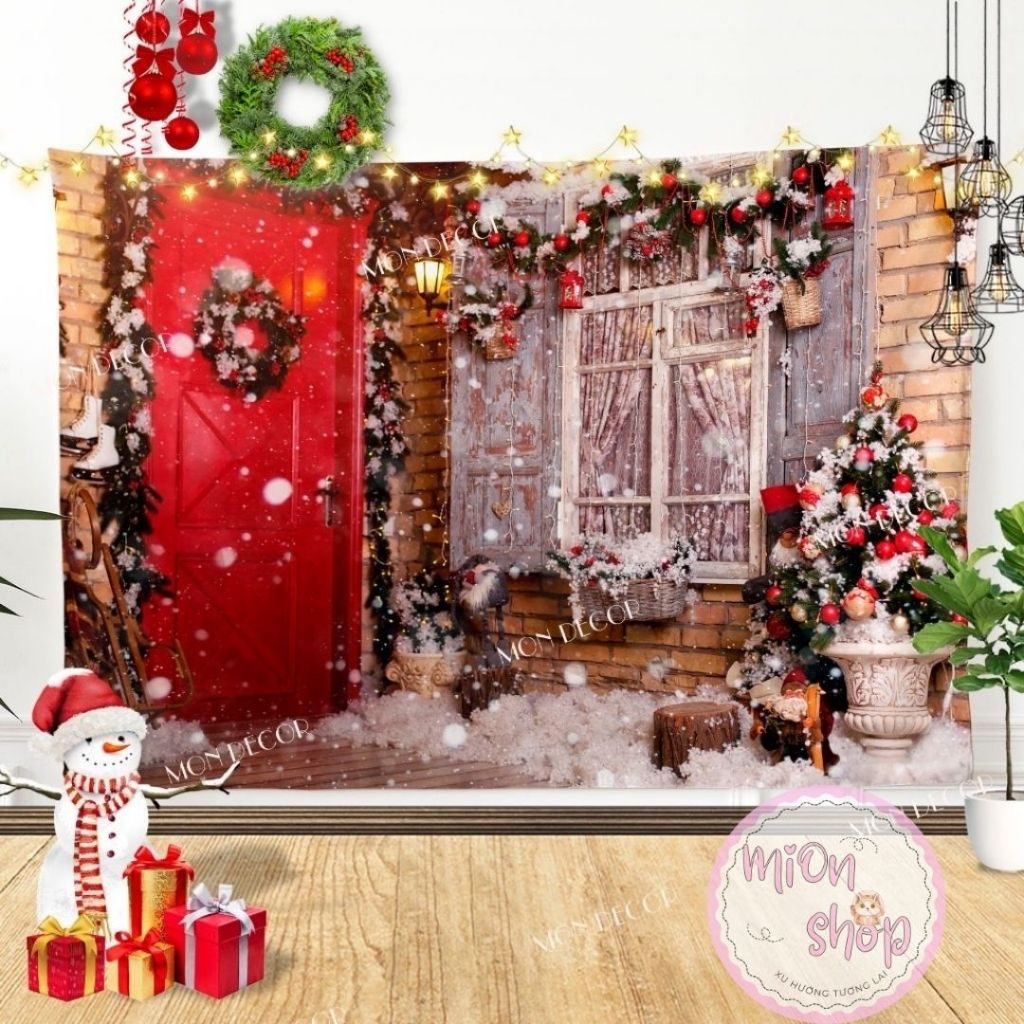 Tranh Vải Treo Tường GIÁNG SINH-Thảm treo tường Decor Noel