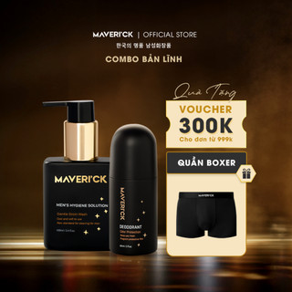 Combo bản lĩnh Maverick Choice - lăn khử mùi cơ thể 120ml & dung dịch vệ sinh nam 150ml