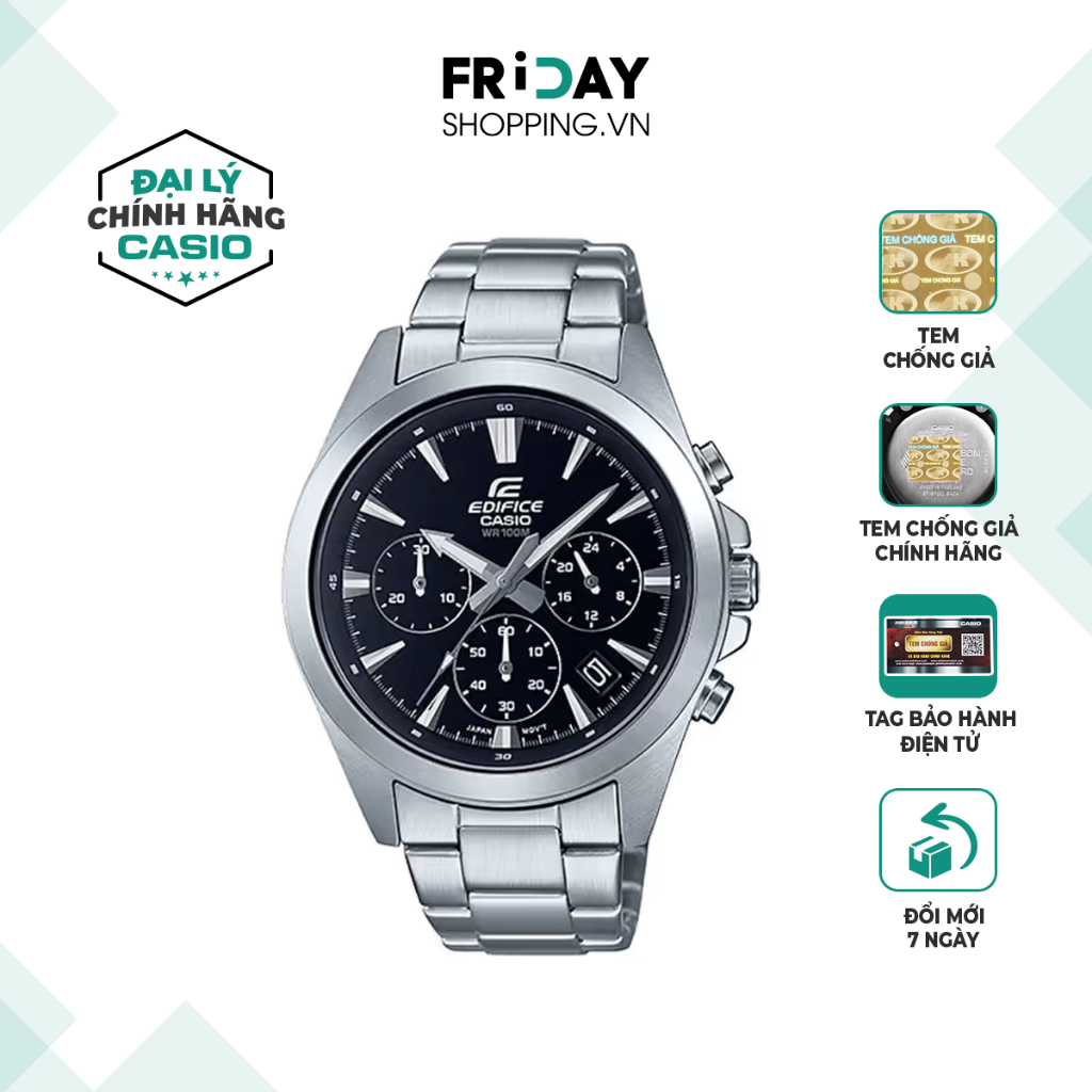 Đồng hồ Casio Edifice nam EFV-630D-1AVUDF dây kim loại chính hãng