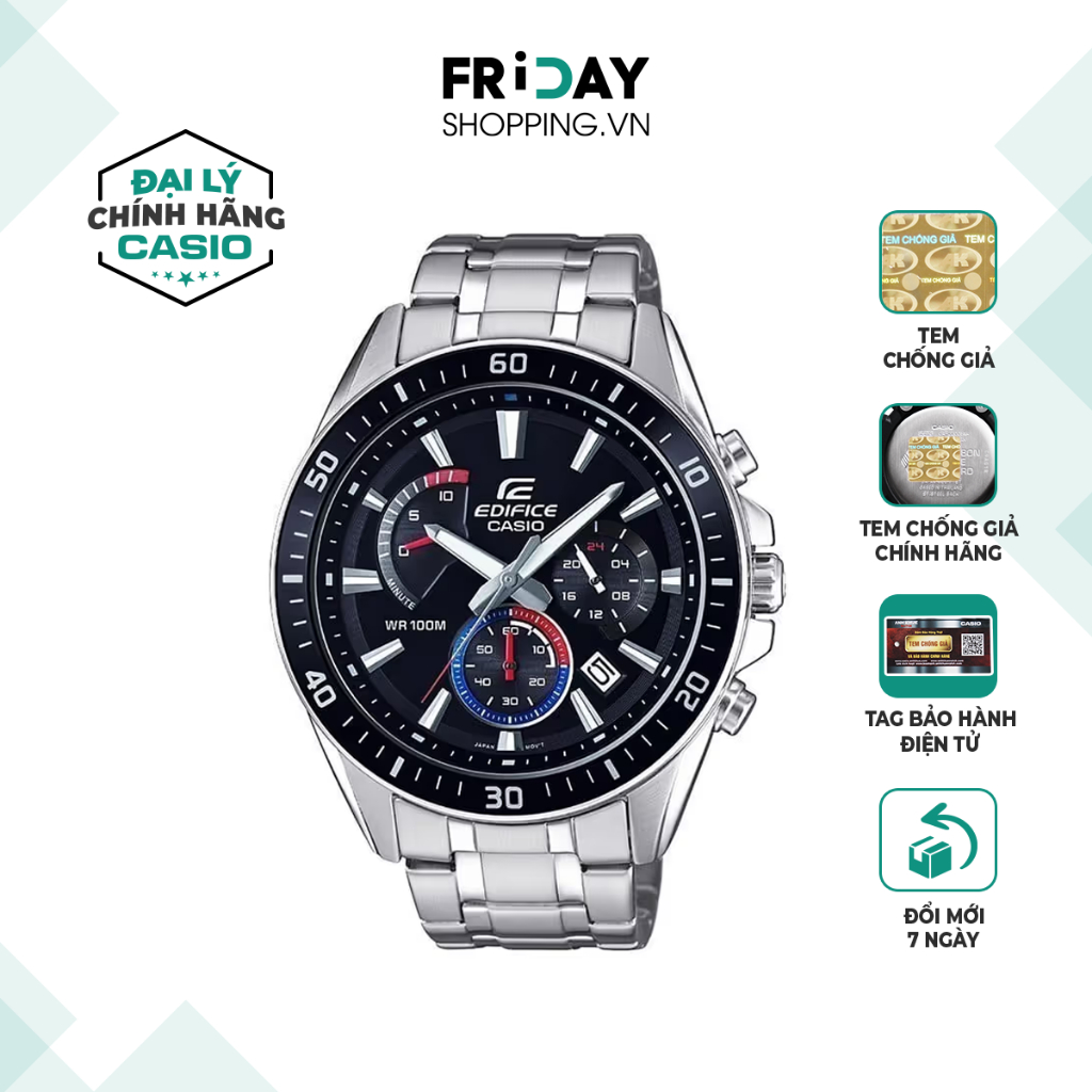 Đồng hồ Casio Edifice nam EFR-552D-1A3VUDF dây kim loại chính hãng