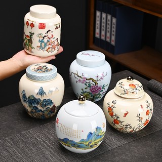 Hũ, bình đựng trà bằng sứ cảnh đức trấn
