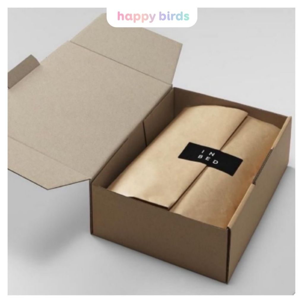 Hộp đựng quà giày dép phụ kiện carton nắp gài 30x20x10cm giấy kraft trơn đựng quà sinh nhật giáng sinh - The Happy Birds