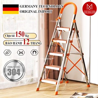 Thang Chữ A Gấp Gọn Thang Nhôm Ghế  Nhập Khẩu 3-7 Bậc Thông Minh Thang Xếp Inox 304 Siêu Nhẹ 3 4 5 6 7 Bậc