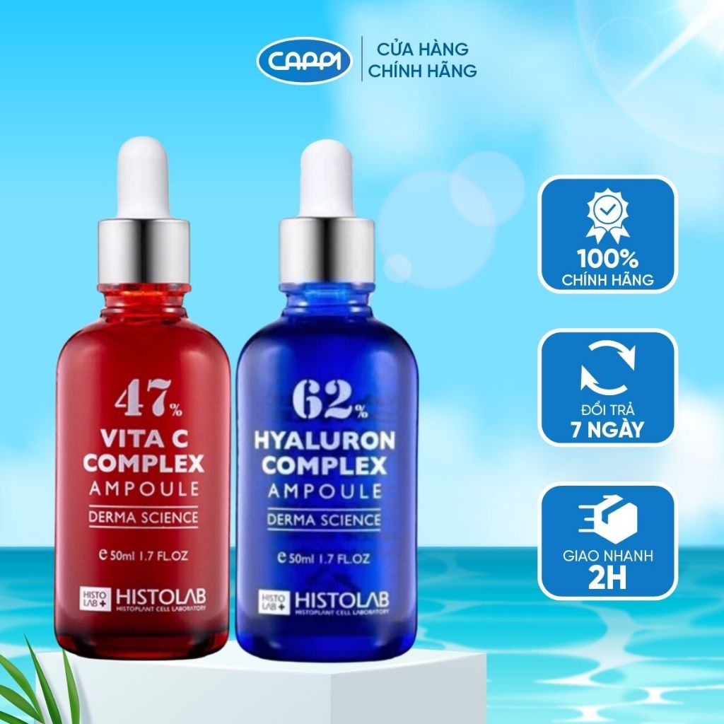 Tinh chất Cấp ẩm sâu HISTOLAB 62% hyaluron complex ampoule