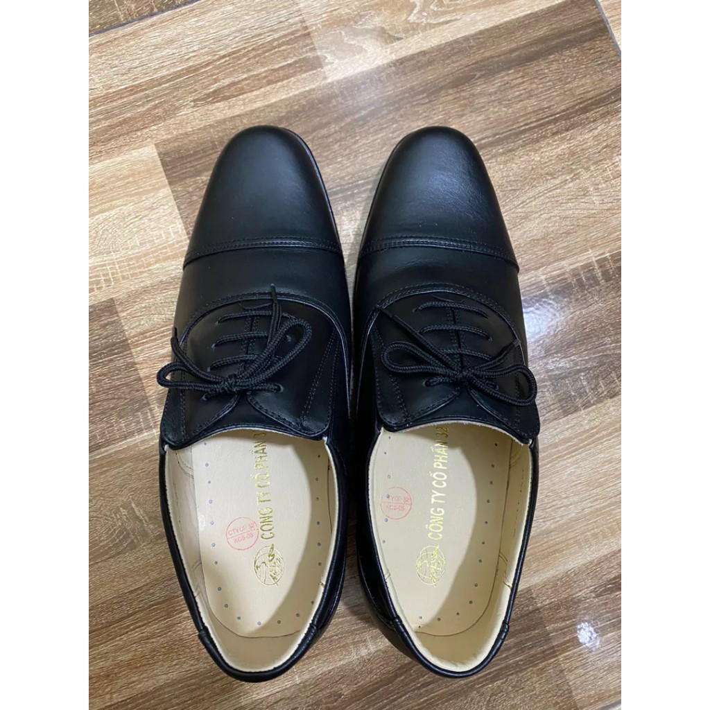 Giày Da Nam Đế Vàng Dây Thắt Nơ Cố Định, Hộp Đựng Đẹp làm quà tặng!