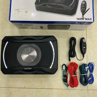 Loa Sub Ô tô, Loa Sub  ALPINE PWE- 1080 8'' 160W, kèm Lineout + dây AV bảo hành 12 tháng